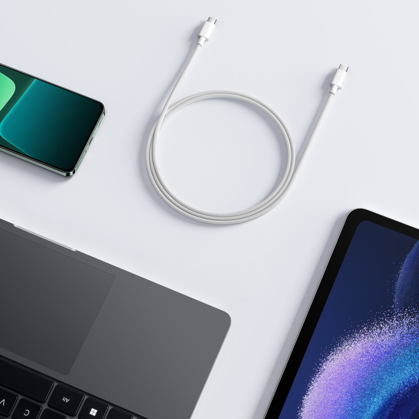 Καλώδιο Δεδομένων και Φόρτισης USB-C - USB-C Xiaomi, 60W, 1m, Λευκό BHR0878GL