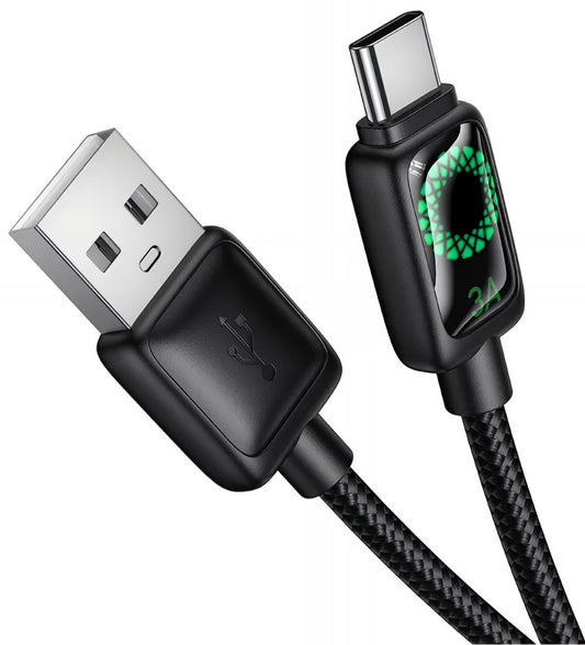 Καλώδιο Δεδομένων και Φόρτισης USB-A - USB-C HOCO U146, 36W, 1.2m, Μαύρο