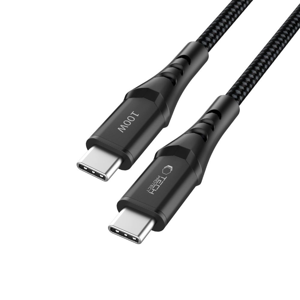 Καλώδιο Δεδομένων και Φόρτισης USB-C - USB-C Tech-Protect UB11T Ultraboost, 100W, 1m, Μαύρο