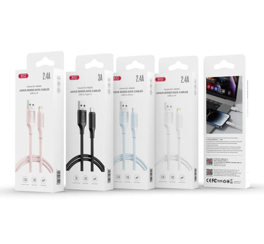 Καλώδιο Δεδομένων και Φόρτισης USB-A - Lightning XO Design NB265, 12W, 1m, Ροζ