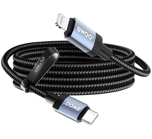 Καλώδιο Δεδομένων και Φόρτισης USB-C - Lightning BWOO BO-X401CL, 30W, 1μ, Μαύρο
