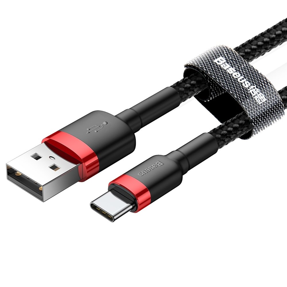 Καλώδιο Δεδομένων και Φόρτισης USB-A - USB-C Baseus Cafule, 18W, 2m, Μαύρο CATKLF-C91