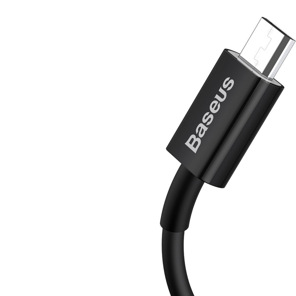 Καλώδιο Δεδομένων και Φόρτισης USB-A - microUSB Baseus Superior Series, 18W, 1m, Μαύρο CAMYS-01