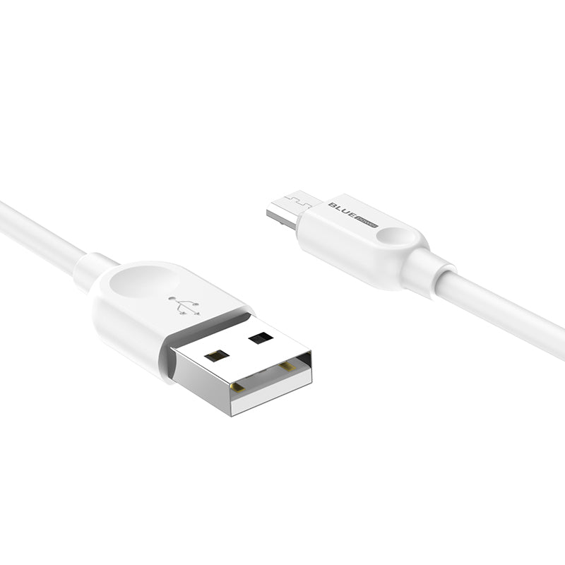Καλώδιο δεδομένων και φόρτισης USB-A σε microUSB BLUE Power BM2BX14 LinkJet, 18W, 2m, Λευκό