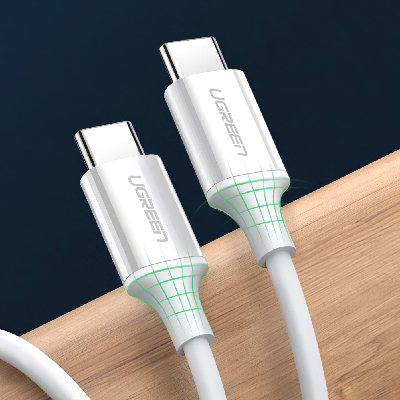 Καλώδιο Δεδομένων και Φόρτισης USB-C - USB-C UGREEN US264, 60W, 1.5m, Λευκό