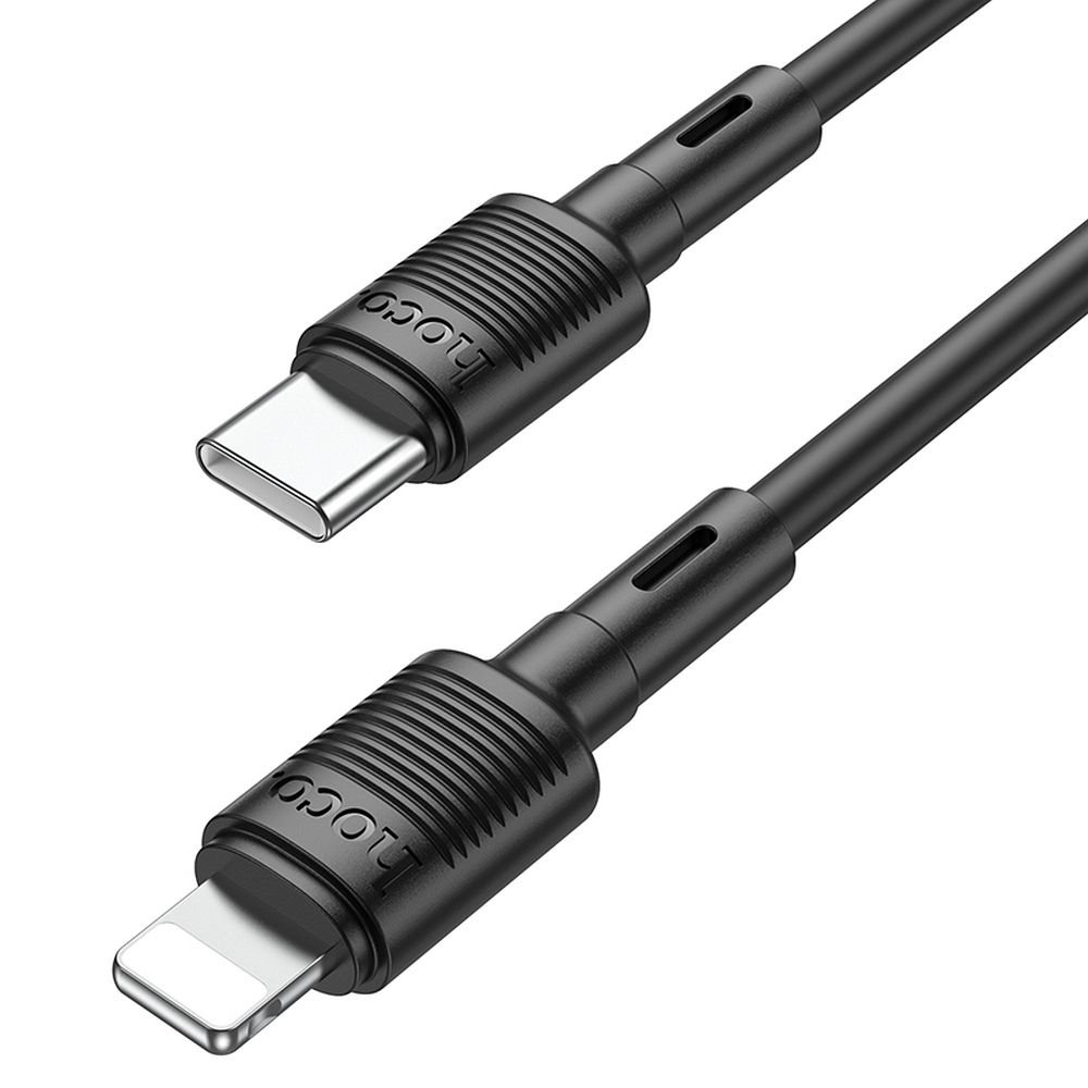 Καλώδιο δεδομένων και φόρτισης HOCO X83 Victory USB-C - Lightning, 20W, 1m, μαύρο