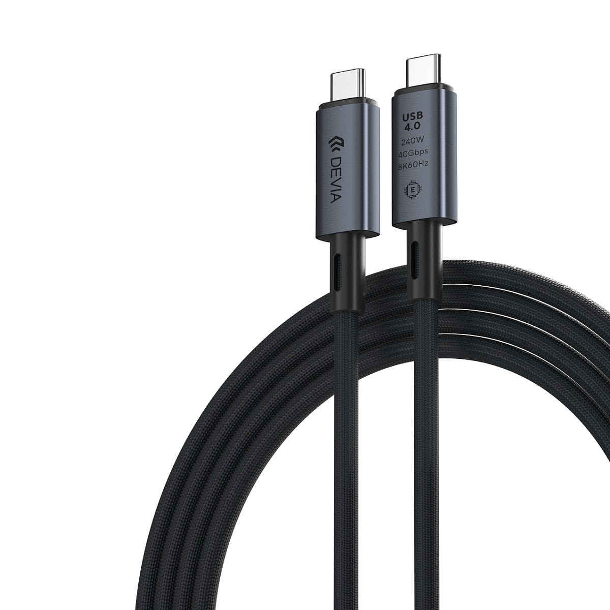 Καλώδιο Δεδομένων και Φόρτισης USB-C - USB-C DEVIA EC641, 240W, 1μ, Μαύρο