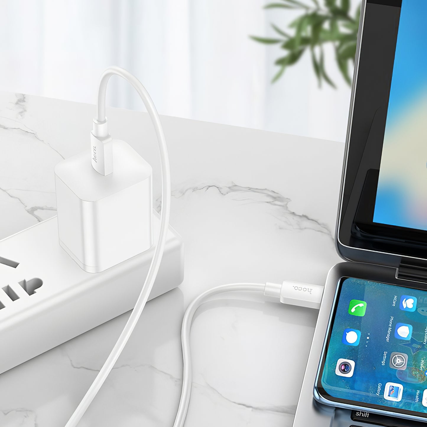 Καλώδιο Δεδομένων και Φόρτισης USB-C - USB-C HOCO X96, 100W, 1m, Λευκό