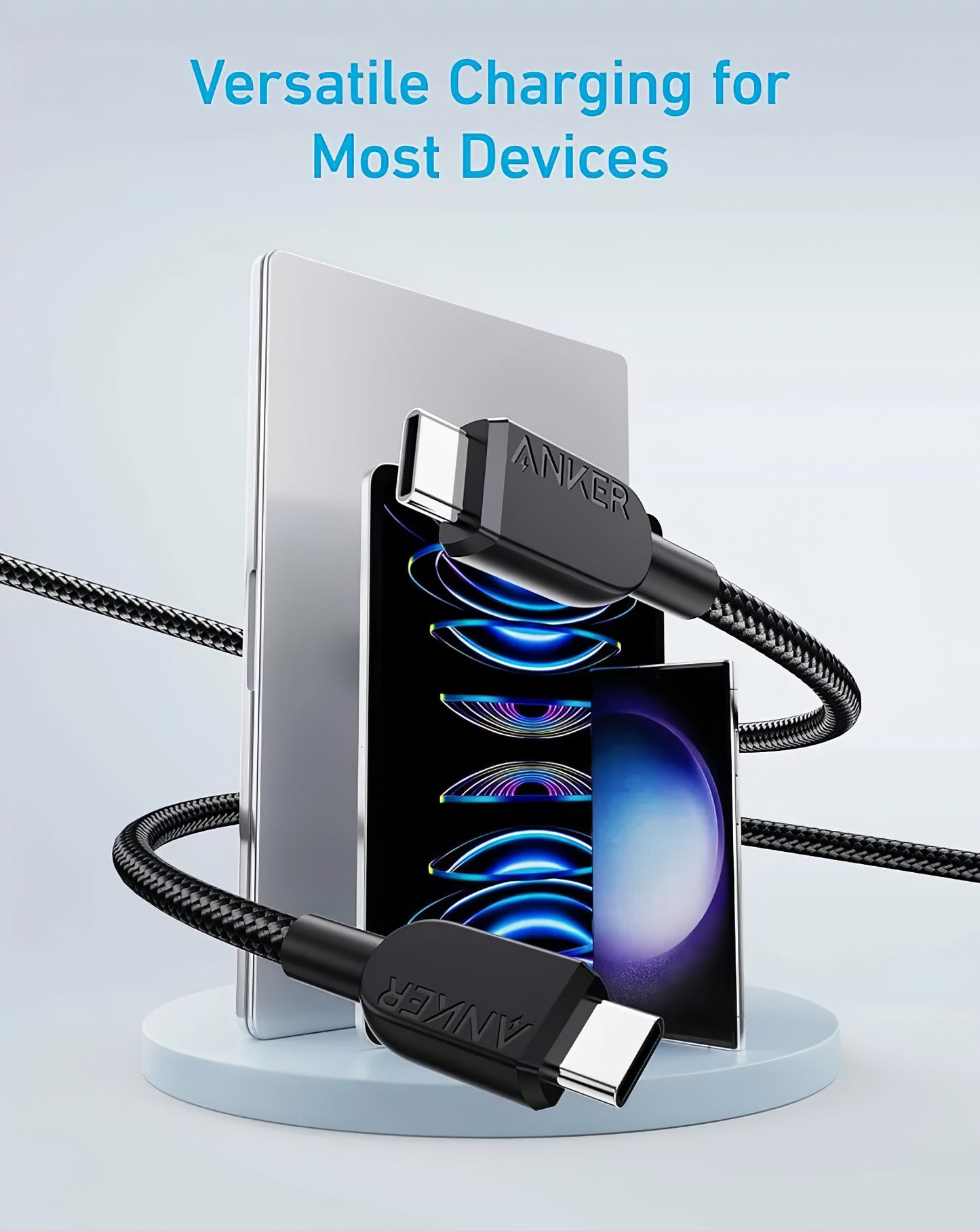 Καλώδιο Δεδομένων και Φόρτισης USB-C - USB-C Anker 310, 240W, 0.9m, Μαύρο A81D5H11