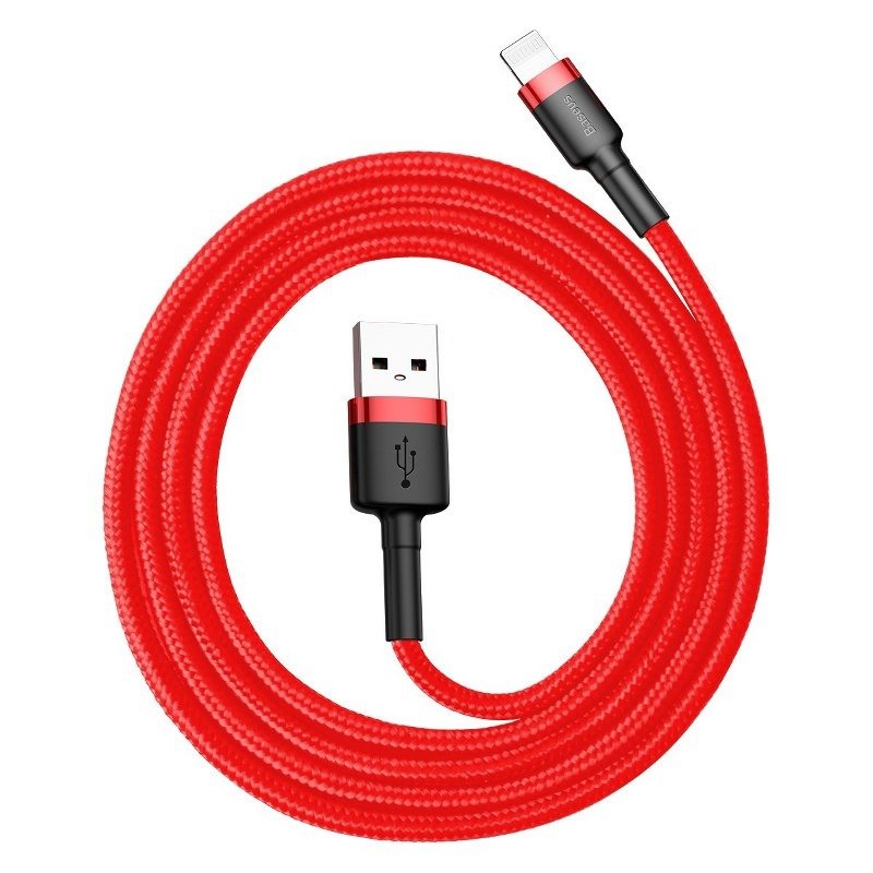 Καλώδιο Δεδομένων και Φόρτισης USB-A - Lightning Baseus Cafule, 18W, 1m, Κόκκινο CALKLF-B09