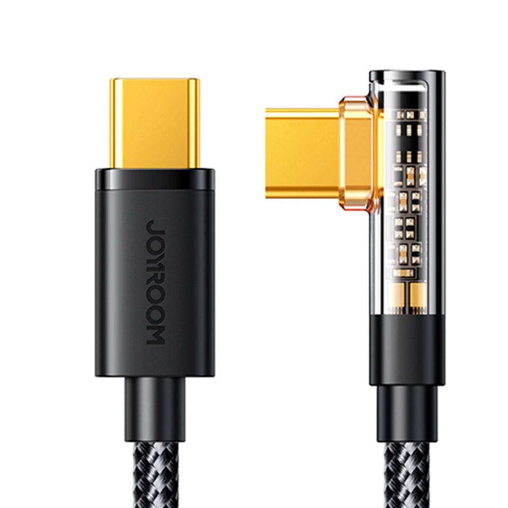 Καλώδιο Δεδομένων και Φόρτισης USB-C - USB-C Joyroom S-CC100A6 Angled, 100W, 1.2m, Μαύρο