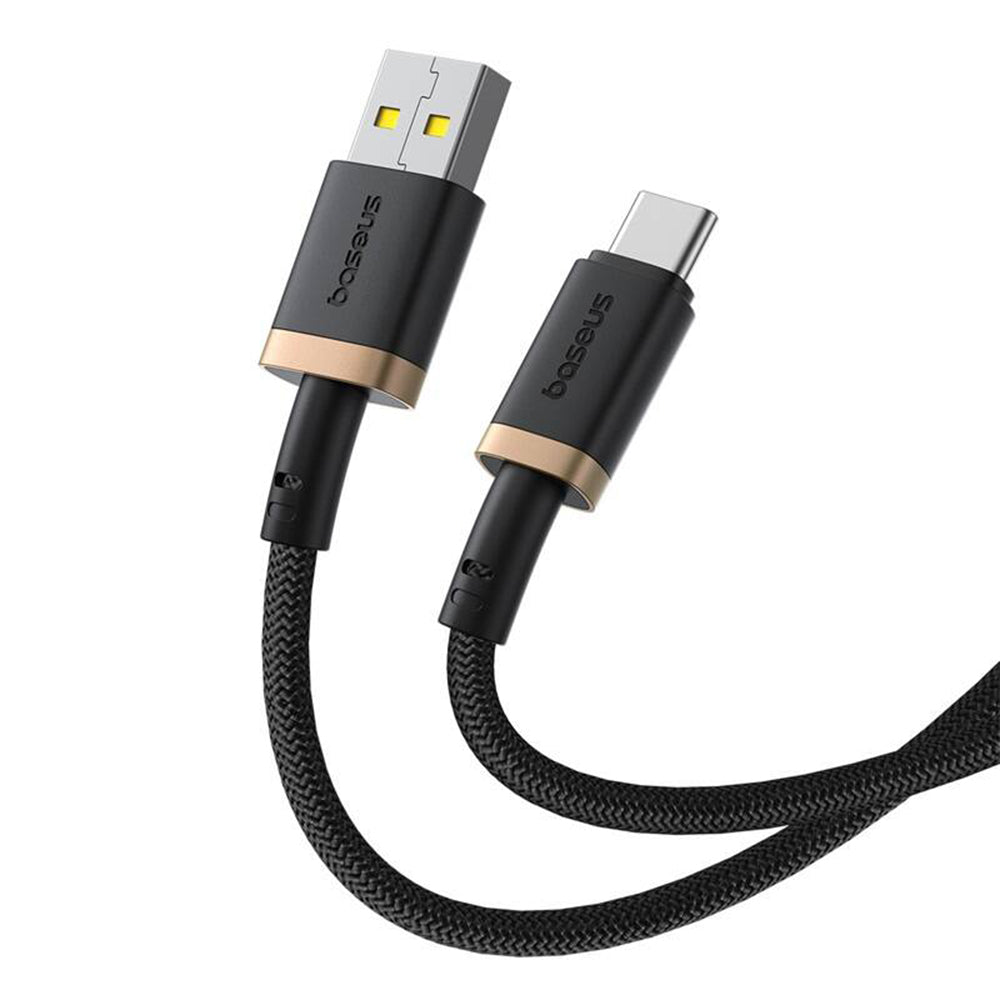 Καλώδιο Δεδομένων και Φόρτισης USB-A - USB-C Baseus Dura Series, 60W, 2m, Χρυσό P10377802U01-02