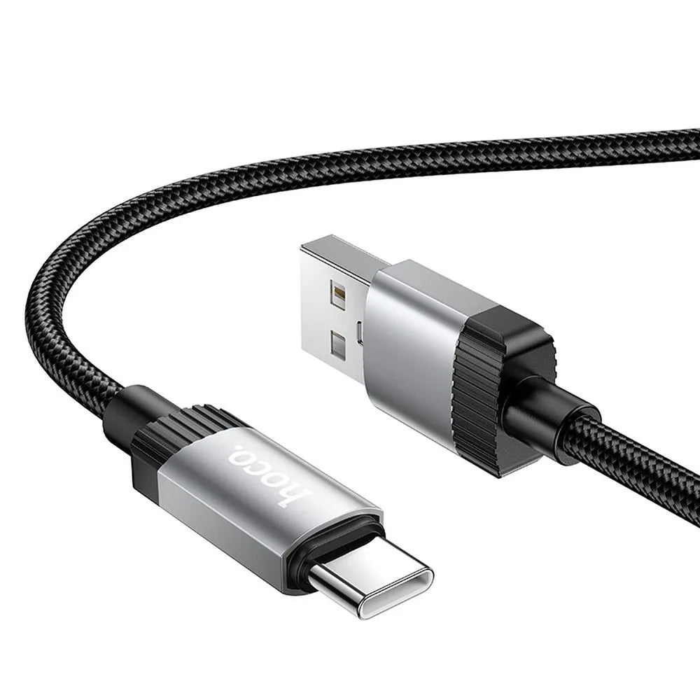 Καλώδιο Δεδομένων και Φόρτισης USB-A - USB-C HOCO X117, 60W, 1m, Μαύρο