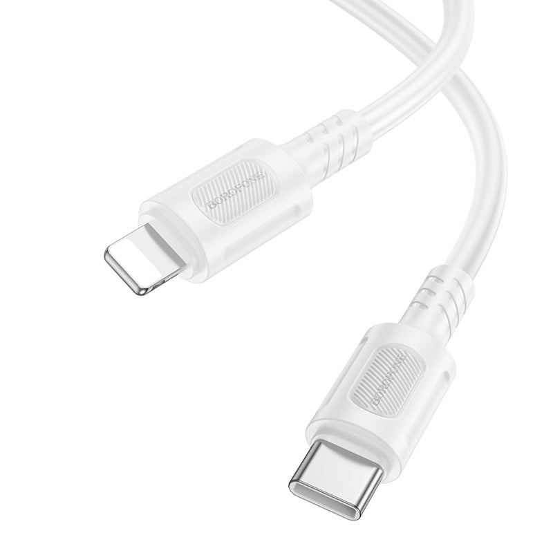 Καλώδιο Δεδομένων και Φόρτισης USB-C - Lightning Borofone BX111 Feliz, 27W, 1m, Λευκό