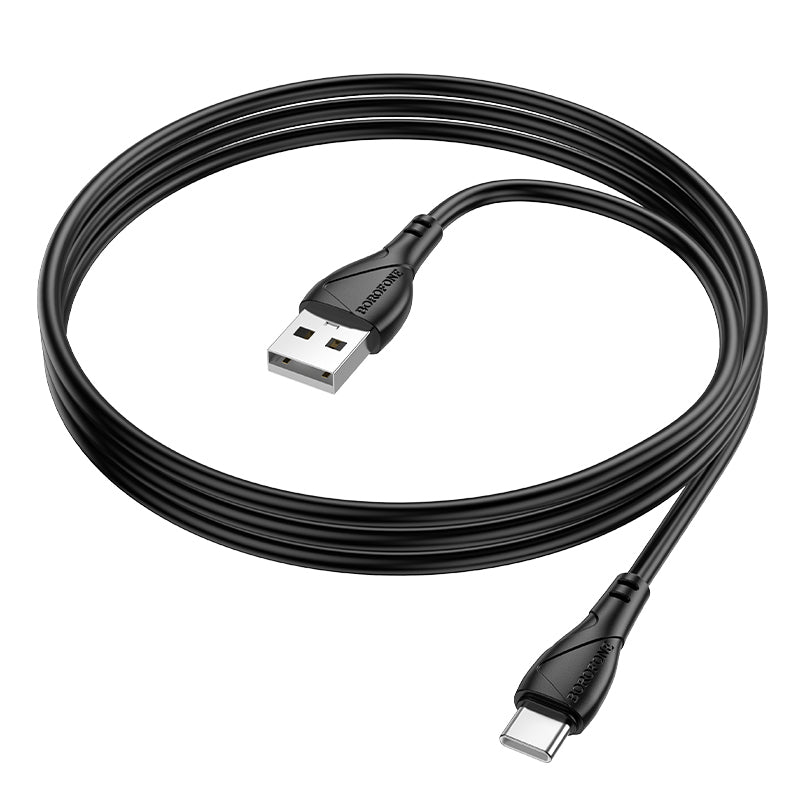 Καλώδιο Δεδομένων και Φόρτισης USB-A - USB-C Borofone BX121 Energy, 18W, 1m, Μαύρο