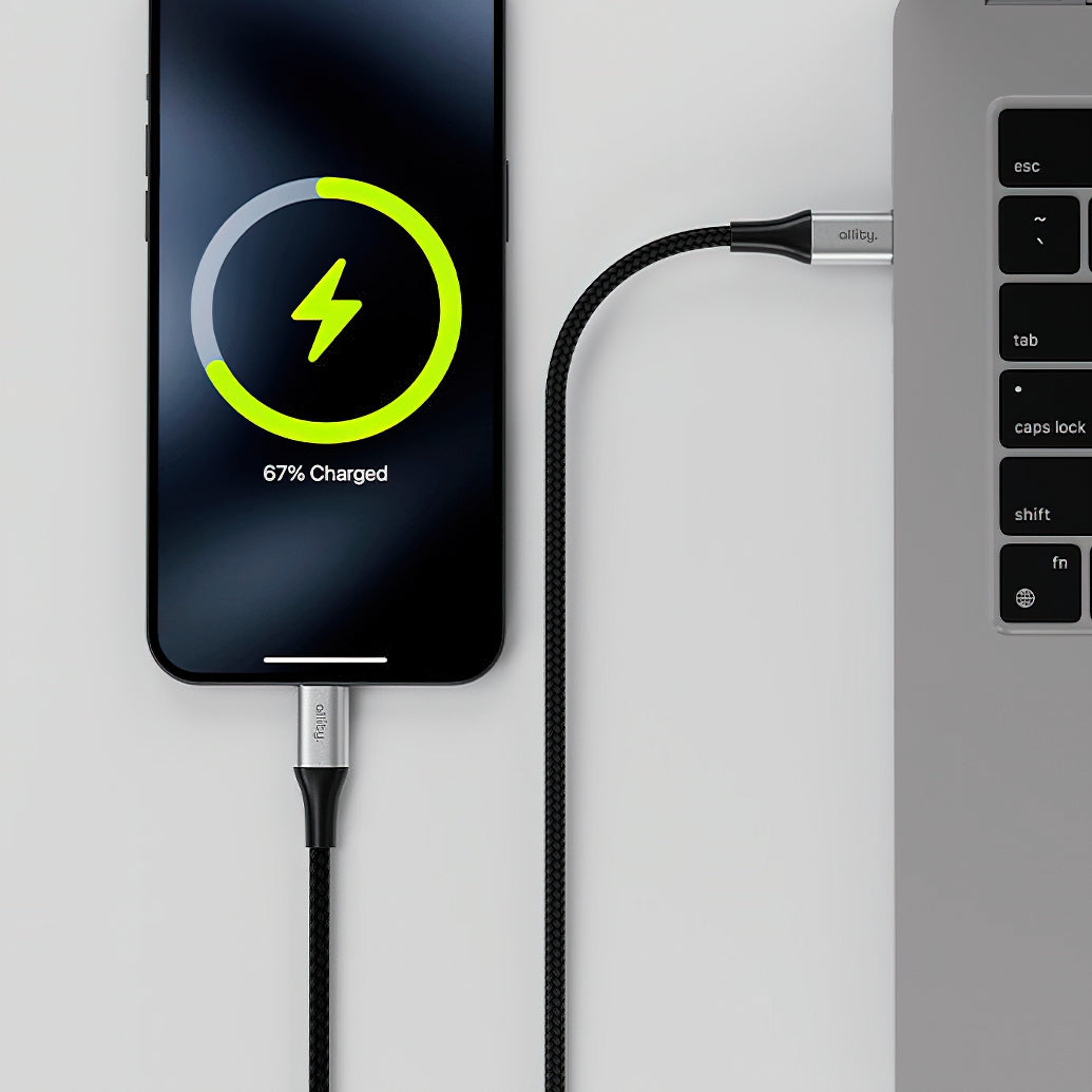 Καλώδιο Δεδομένων και Φόρτισης USB-C - USB-C Allity. AUC-01, 100W, 2m, Μαύρο
