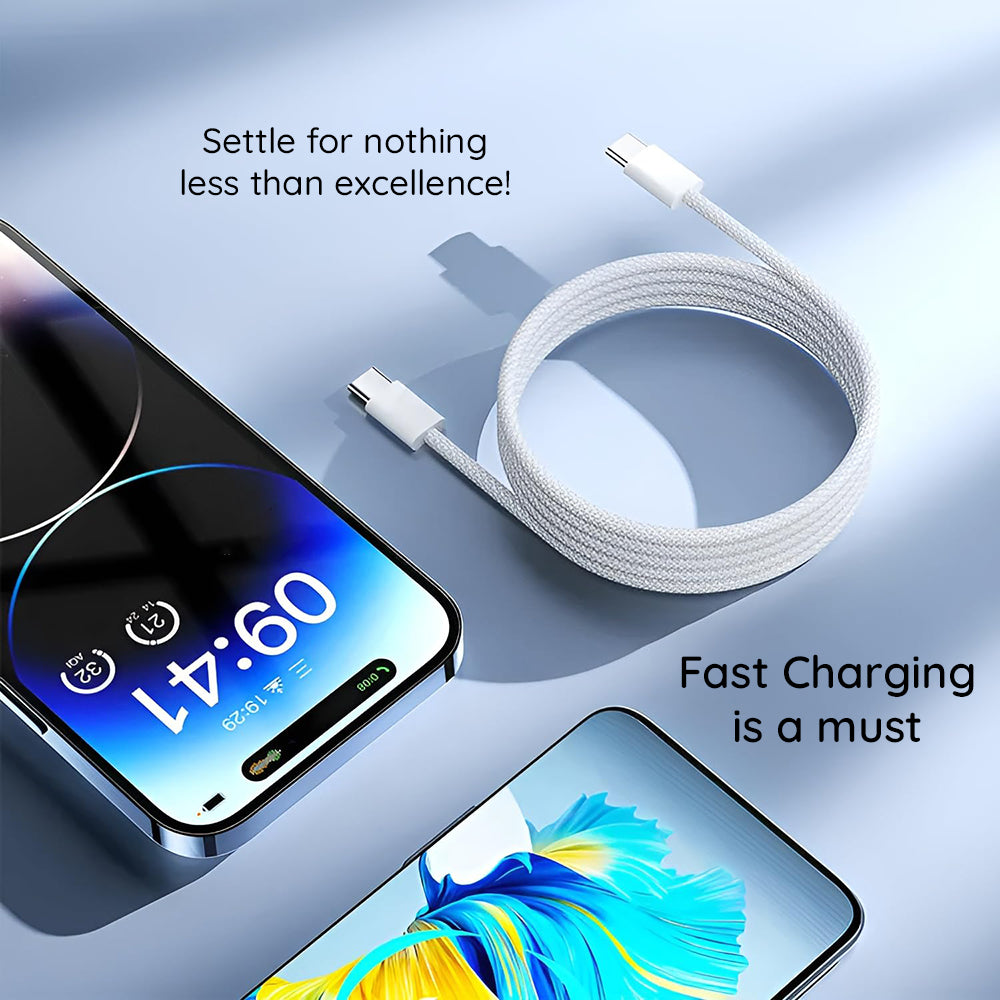 Καλώδιο Δεδομένων και Φόρτισης USB-C - USB-C Lito LD04CC, 60W, 2m, Λευκό