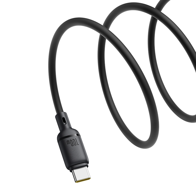 Καλώδιο Δεδομένων και Φόρτισης USB-A - USB-C Baseus Silky, 100W, 1m, Μαύρο P10377703113-00