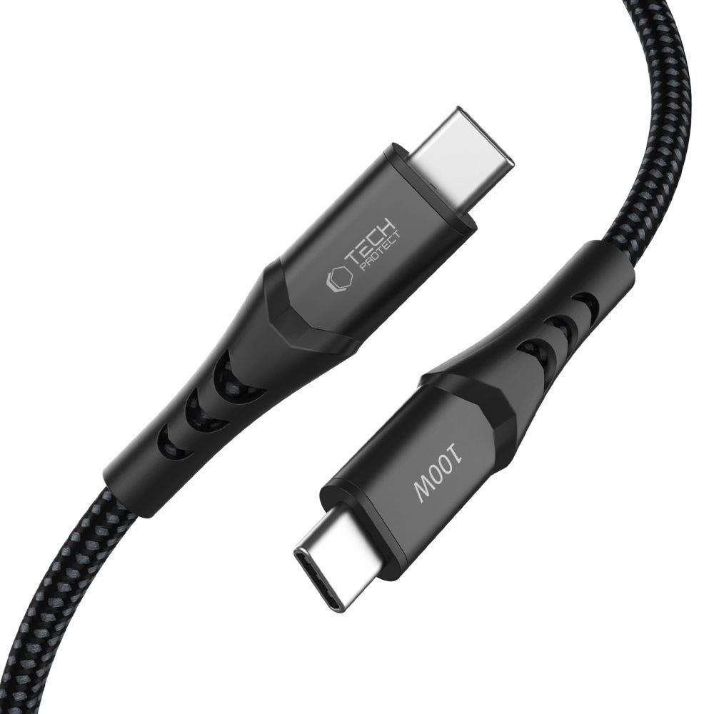 Καλώδιο Δεδομένων και Φόρτισης USB-C - USB-C Tech-Protect UB11T Ultraboost, 100W, 1m, Μαύρο