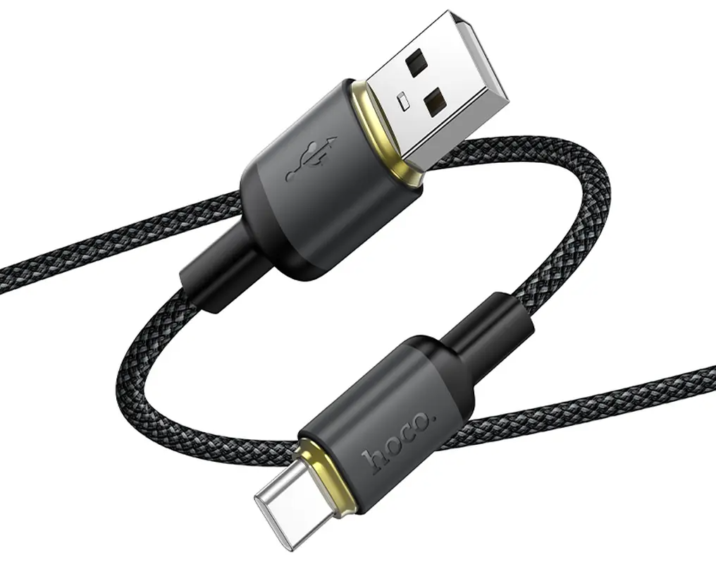 Καλώδιο Δεδομένων και Φόρτισης USB-A - USB-C HOCO X128 Benefit, 36W, 1m, Μαύρο