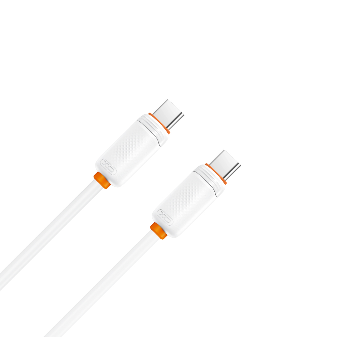 Καλώδιο Δεδομένων και Φόρτισης USB-C - USB-C XO Design NB-Q298, 240W, 1μ, Λευκό