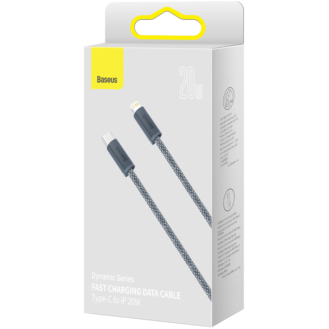 Καλώδιο Δεδομένων και Φόρτισης USB-C - Lightning Baseus Dynamic Series, 20W, 1m, Γκρι CALD000016