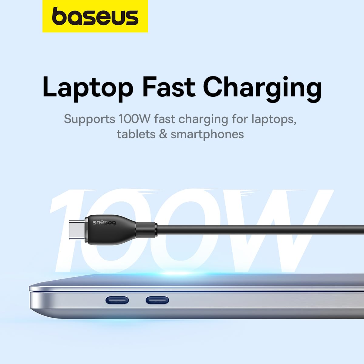 Καλώδιο Δεδομένων και Φόρτισης USB-C - USB-C Baseus Pudding, 100W, 2m, Μαύρο P10355702111-01