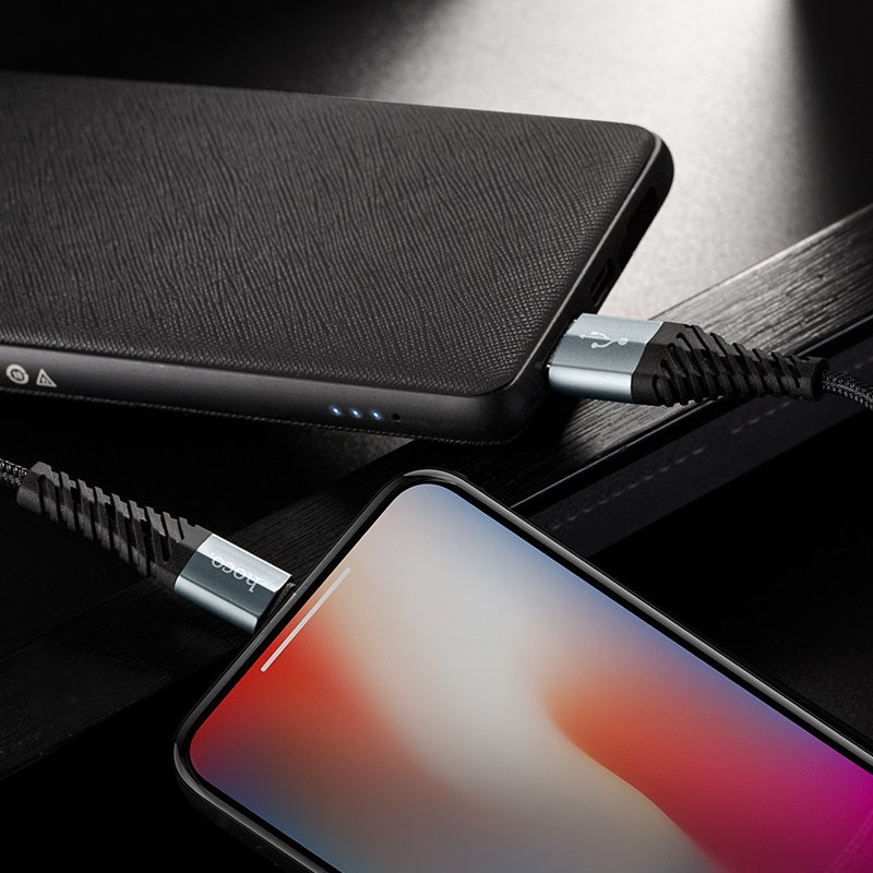 Καλώδιο δεδομένων και φόρτισης USB-A - Lightning HOCO X38 Cool, 18W, 1m, Μαύρο