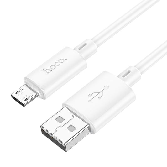 HOCO X88 Καλώδιο δεδομένων και φόρτισης USB-A - microUSB, 18W, 1m, λευκό