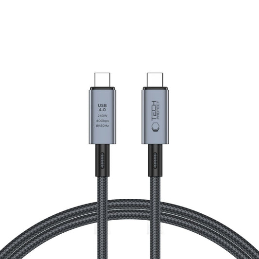 USB-C Data and Charging Cable - USB-C Tech-Protect Ultraboost Max, 240W, 1m, Grey