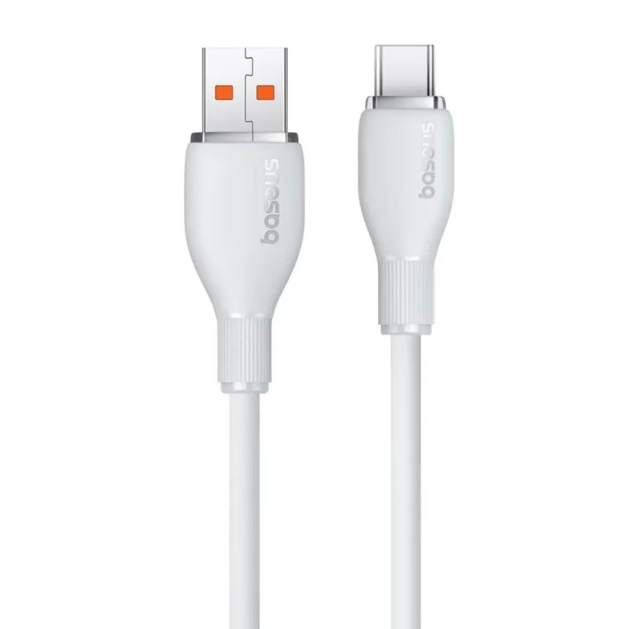 Καλώδιο Δεδομένων και Φόρτισης USB-A - USB-C Baseus Pudding, 100W, 1.2m, Λευκό