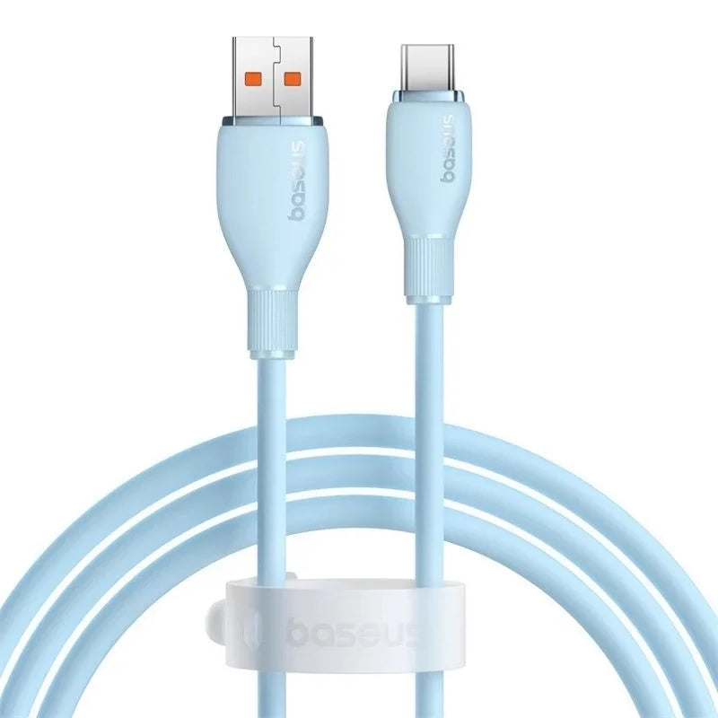 Καλώδιο Δεδομένων και Φόρτισης USB-A - USB-C Baseus Pudding, 100W, 1.2m, Μπλε P10355703311-00