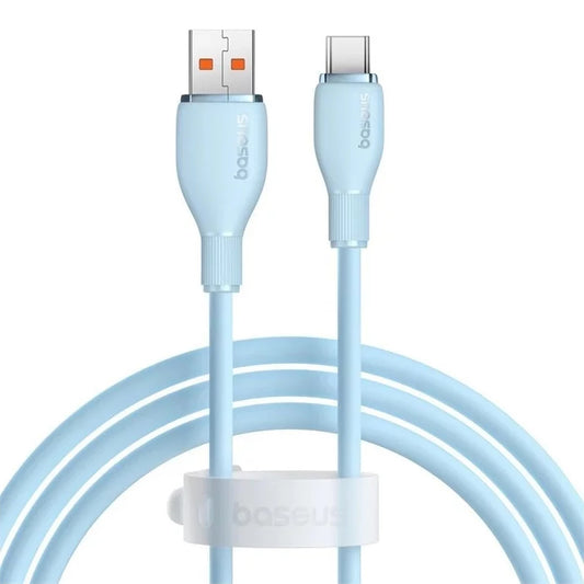 Καλώδιο Δεδομένων και Φόρτισης USB-A - USB-C Baseus Pudding, 100W, 1.2m, Μπλε P10355703311-00