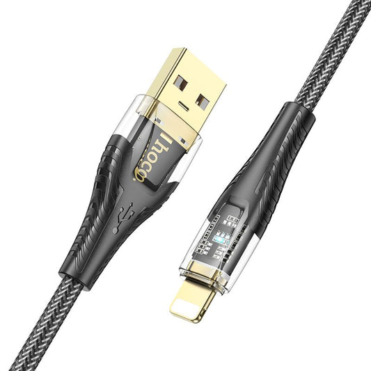 Καλώδιο Δεδομένων και Φόρτισης USB-A - Lightning HOCO U121, 18W, 1.2m, Μαύρο