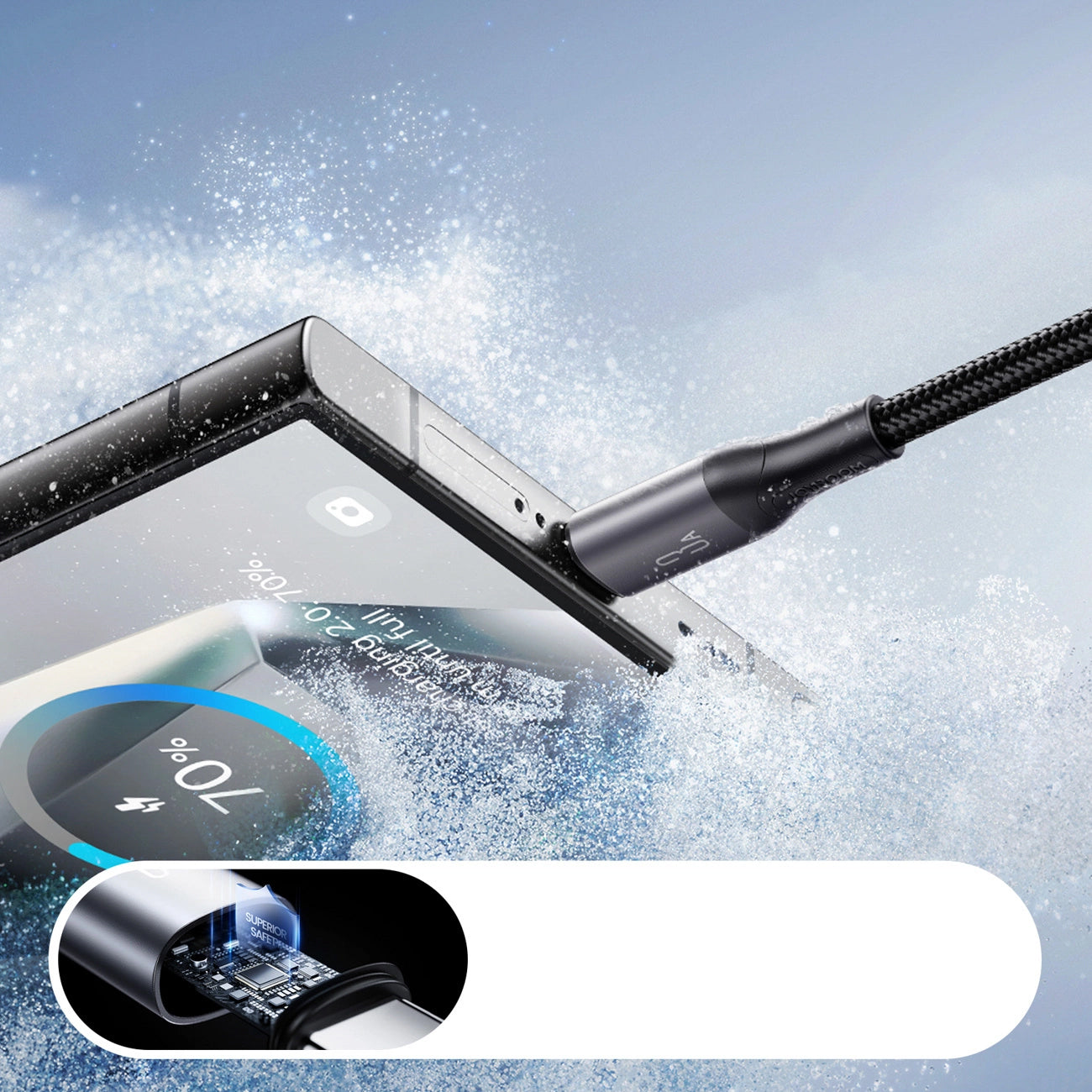 Καλώδιο Δεδομένων και Φόρτισης USB-A - USB-C Joyroom S-A28 Flash, 30W, 2m, Μαύρο