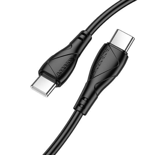 Καλώδιο Δεδομένων και Φόρτισης USB-C - USB-C Borofone BX121 Energy, 60W, 1m, Μαύρο