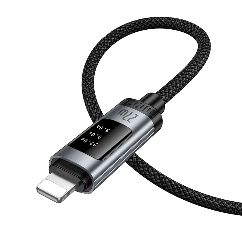 Καλώδιο Δεδομένων και Φόρτισης USB-C - Lightning HOCO Display U148, 27W, 1.2m, Μαύρο