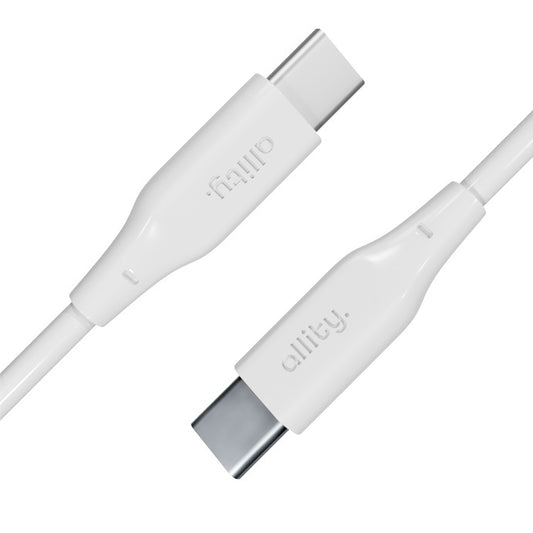 Καλώδιο Δεδομένων και Φόρτισης USB-C - USB-C Allity. AUC-02, 100W, 1m, Λευκό