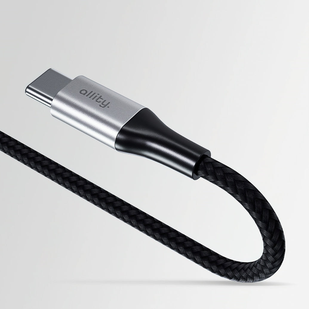Καλώδιο Δεδομένων και Φόρτισης USB-C - USB-C Allity. AUC-01, 100W, 2m, Μαύρο