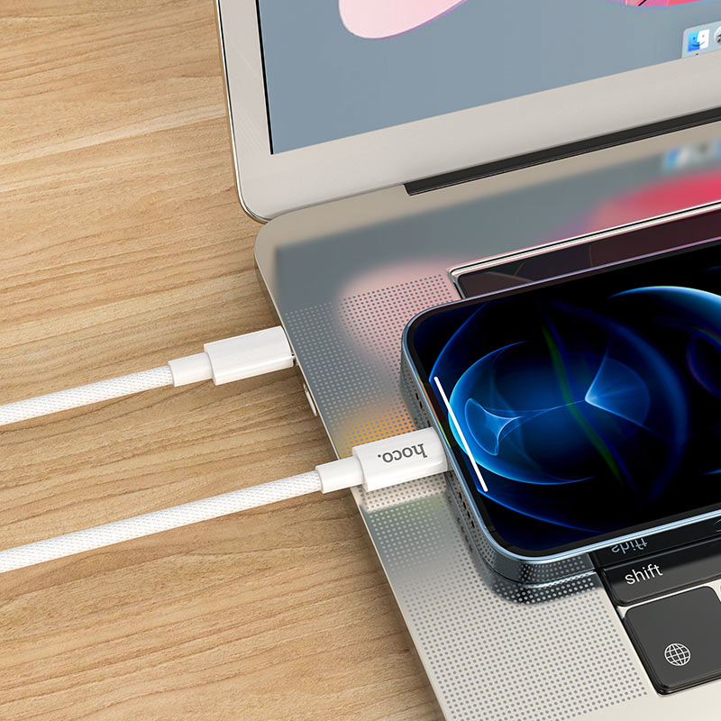 Καλώδιο Δεδομένων και Φόρτισης USB-C - Lightning HOCO X56, 20W, 1m, Λευκό