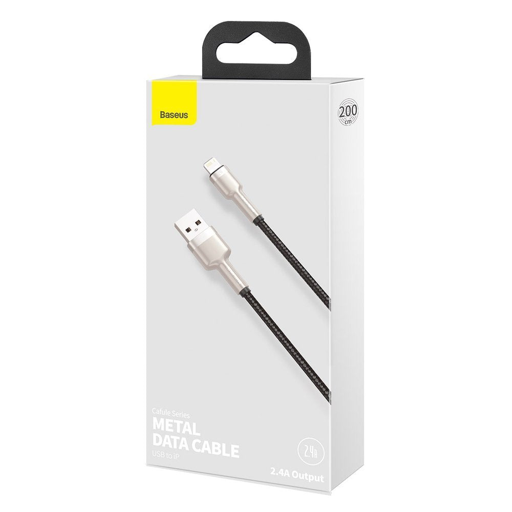 Καλώδιο Δεδομένων και Φόρτισης USB-A - Lightning Baseus Cafule Metal Series, 18W, 0.25m, Μαύρο CALJK-01