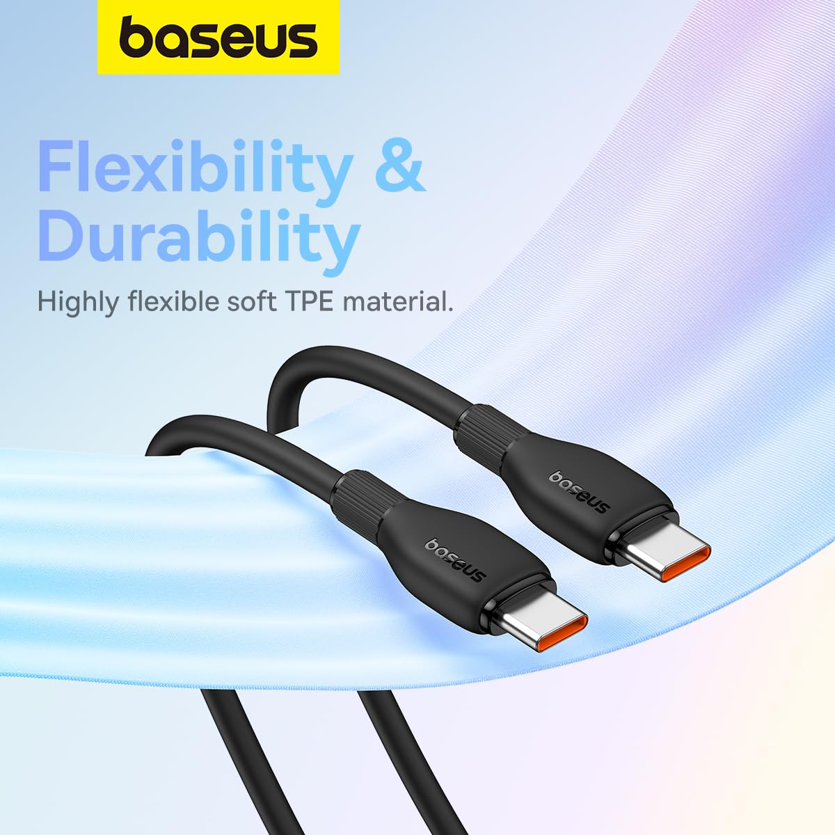 Καλώδιο Δεδομένων και Φόρτισης USB-C - USB-C Baseus Pudding, 100W, 2m, Μαύρο P10355702111-01
