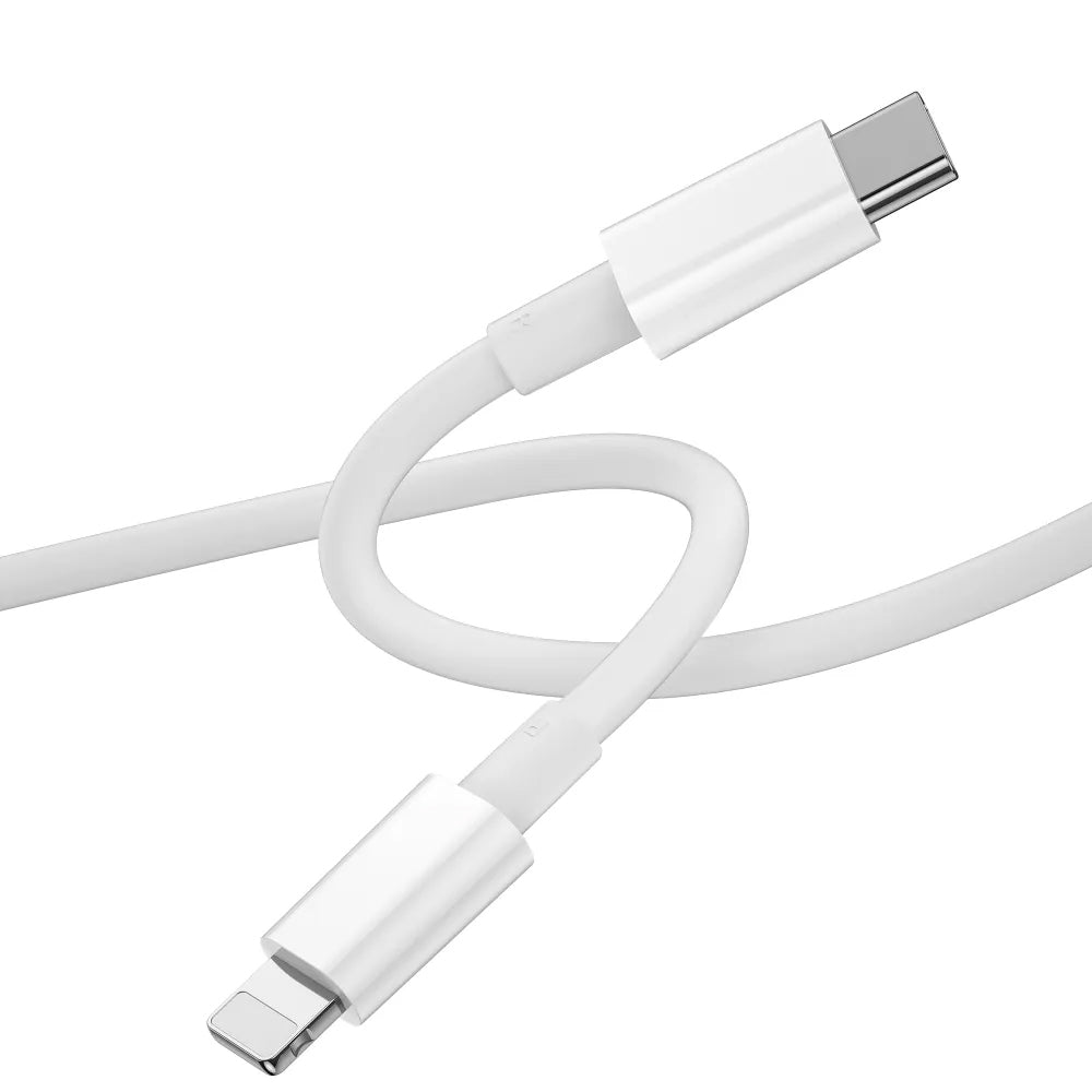 Καλώδιο Δεδομένων και Φόρτισης USB-C - Lightning WiWu Wi-C008, 30W, 1.2m, Λευκό