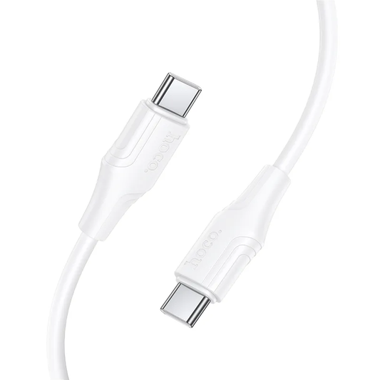 Καλώδιο Δεδομένων και Φόρτισης USB-C - USB-C HOCO X124, 60W, 1m, Λευκό