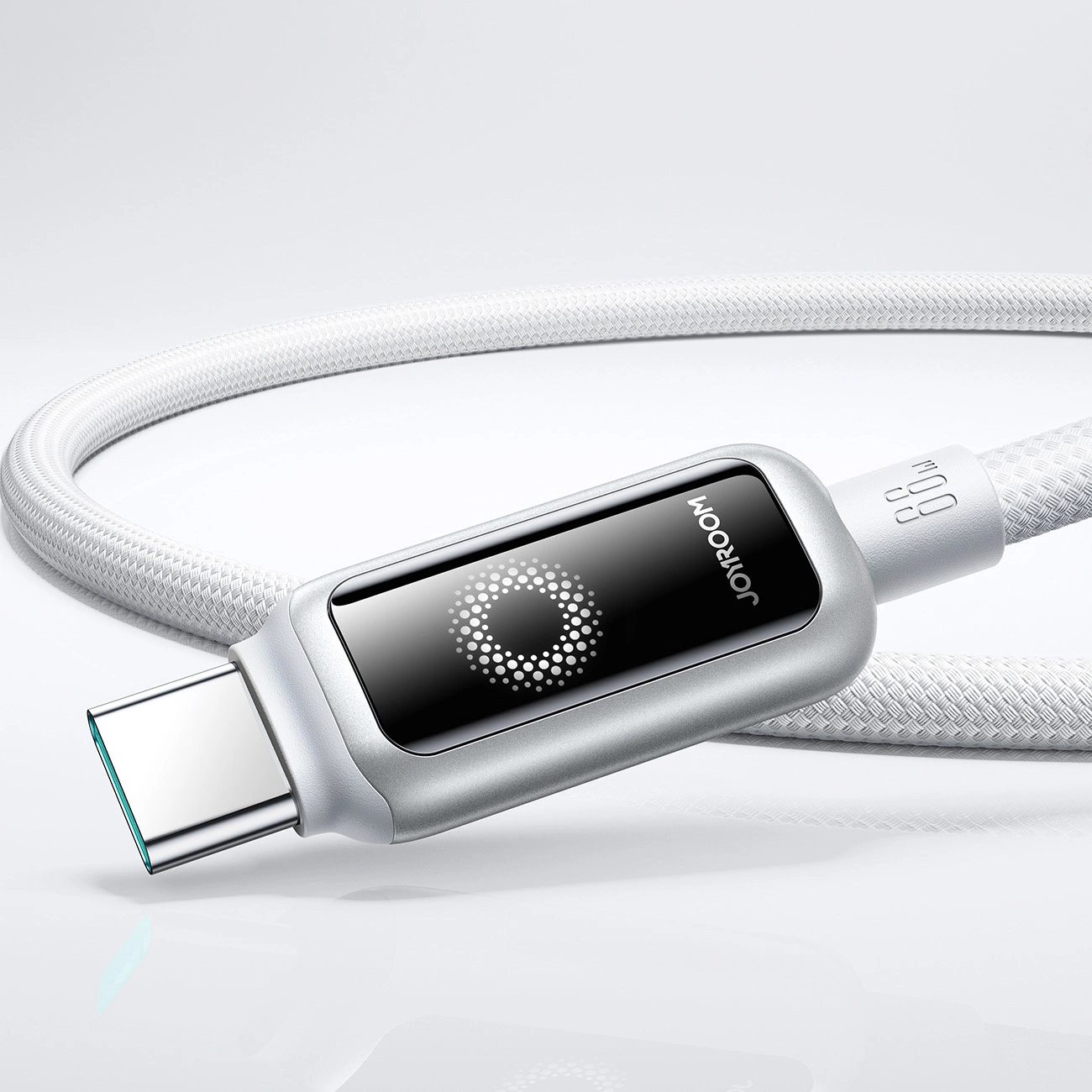 USB-A to USB-C Data and Charging Cable Joyroom S-A55 StarFlight Display, 66W, 1.2m, White