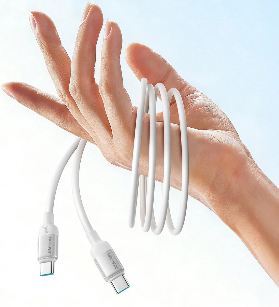 Καλώδιο Δεδομένων και Φόρτισης USB-C - USB-C Joyroom S-A62 Lively, 60W, 1.2m, Λευκό