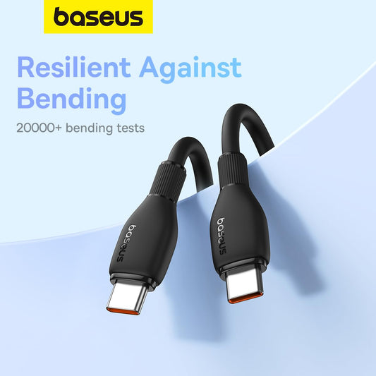 Καλώδιο Δεδομένων και Φόρτισης USB-C - USB-C Baseus Pudding, 100W, 2m, Μαύρο P10355702111-01