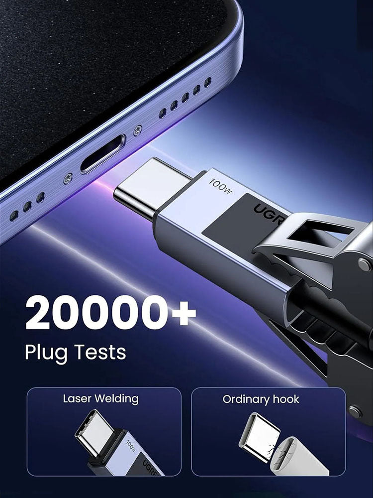 Καλώδιο Δεδομένων και Φόρτισης USB-C - USB-C UGREEN L512, 100W, 0.5m, Γκρι