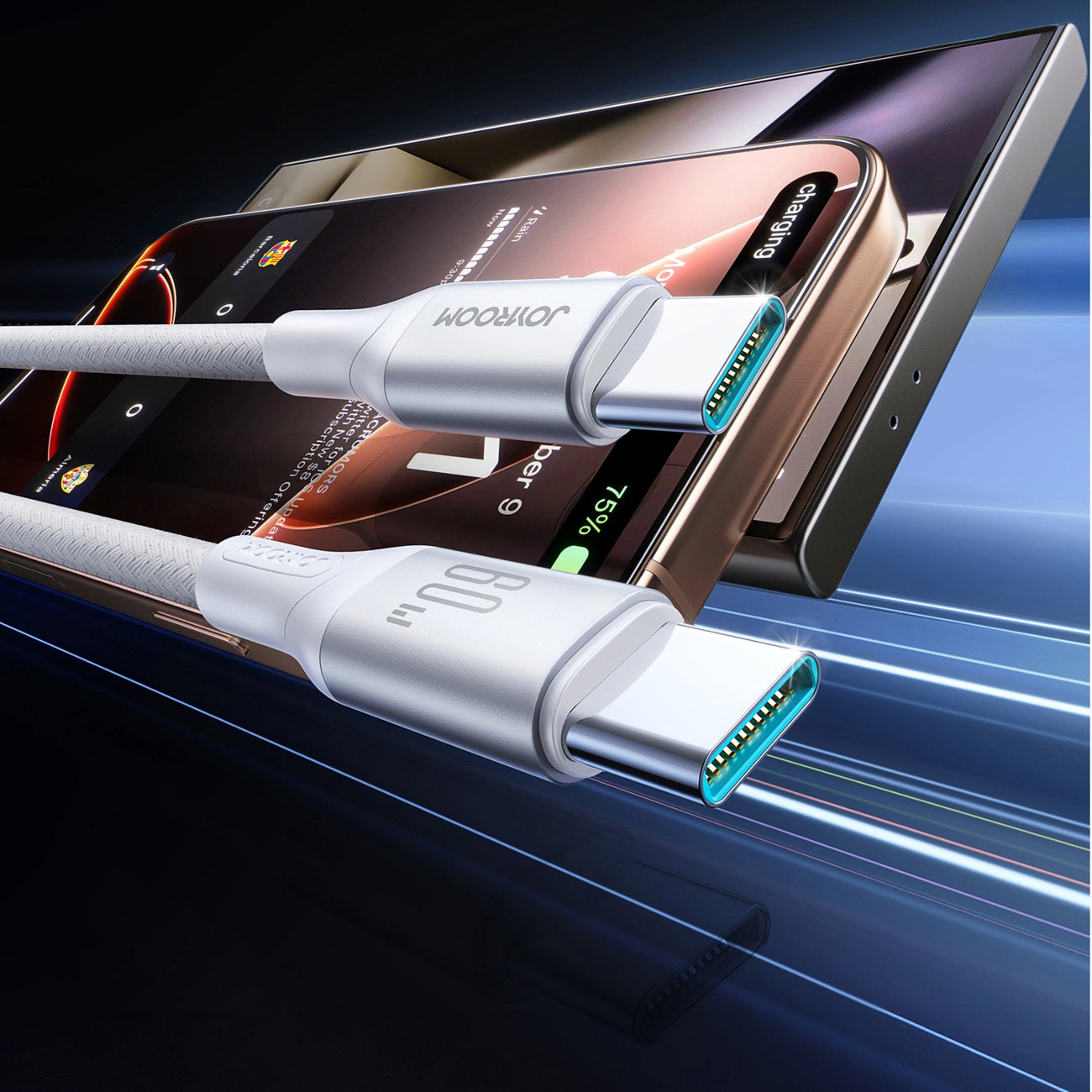 Καλώδιο Δεδομένων και Φόρτισης USB-C - USB-C Joyroom S-A28 Flash, 60W, 1m, Λευκό