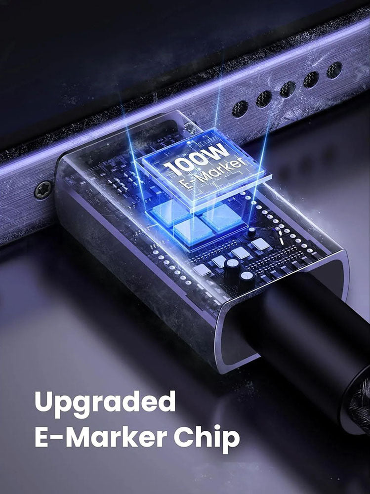 Καλώδιο Δεδομένων και Φόρτισης USB-C - USB-C UGREEN L512, 100W, 0.5m, Γκρι